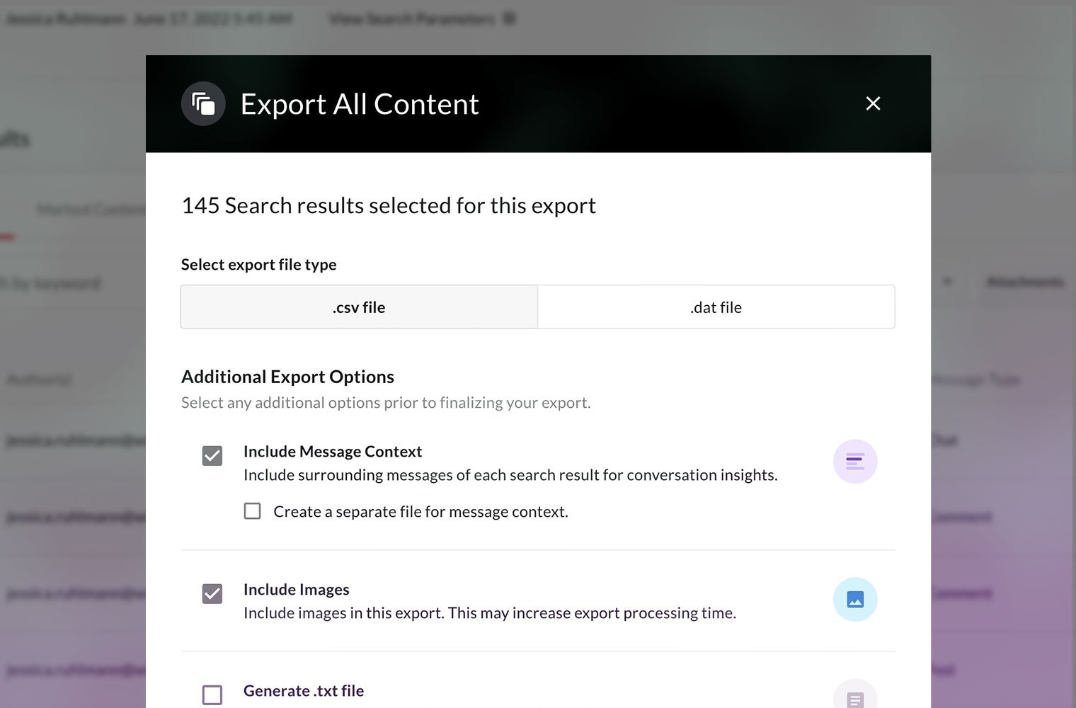 Export-Search